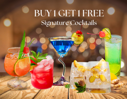 Sunset Sips: Experience Our Buy 1 Get 1 Free Signature Cocktails